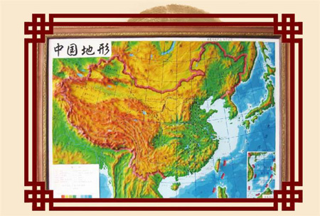 世界立體地形模型